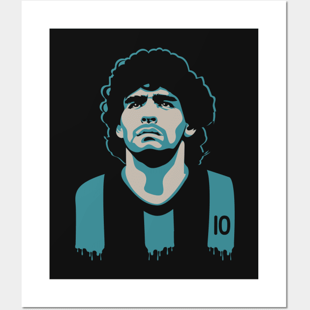 Diego Maradona Wall Art by StripTees